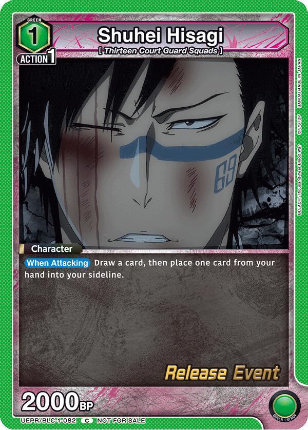Shuhei Hisagi UEPR/BLC-1-082 card from UE01BT: BLEACH: Thousand-Year Blood War Release Event Cards