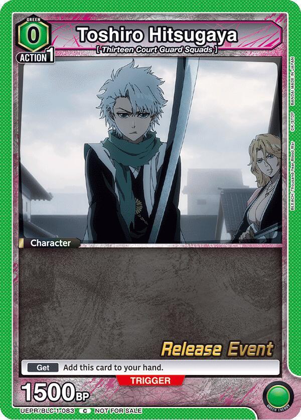 Toshiro Hitsugaya UEPR/BLC-1-083 card from UE01BT: BLEACH: Thousand-Year Blood War Release Event Cards