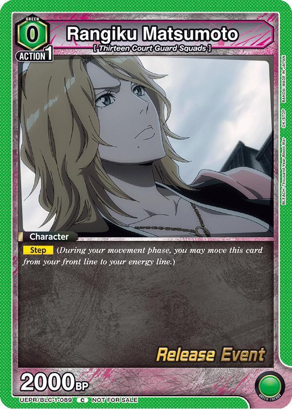 Rangiku Matsumoto UEPR/BLC-1-089 card from UE01BT: BLEACH: Thousand-Year Blood War Release Event Cards