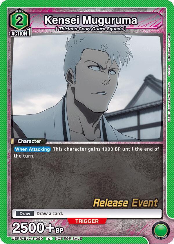 Kensei Muguruma UEPR/BLC-1-090 card from UE01BT: BLEACH: Thousand-Year Blood War Release Event Cards