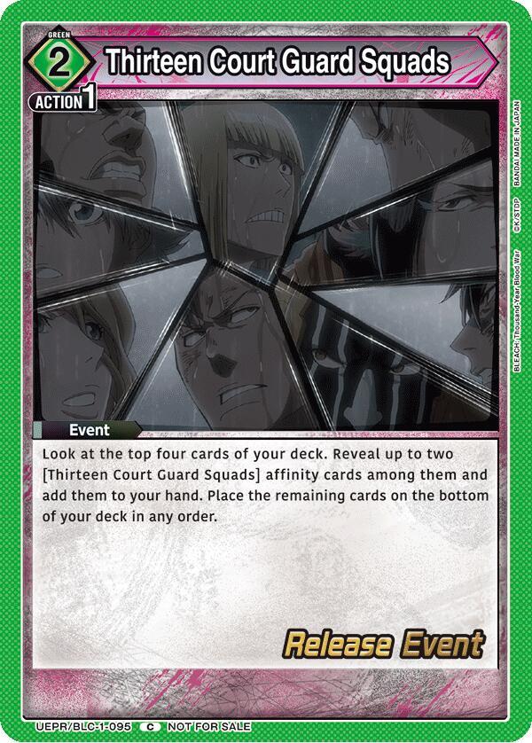 Thirteen Court Guard Squads UEPR/BLC-1-095 card from UE01BT: BLEACH: Thousand-Year Blood War Release Event Cards