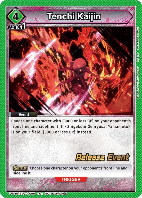 Tenchi Kaijin UEPR/BLC-1-099 card from UE01BT: BLEACH: Thousand-Year Blood War Release Event Cards