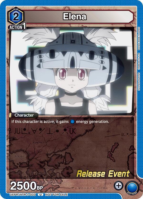 Elena UEPR/HTR-1-003 card from UE02BT: HUNTER X HUNTER Release Event Cards