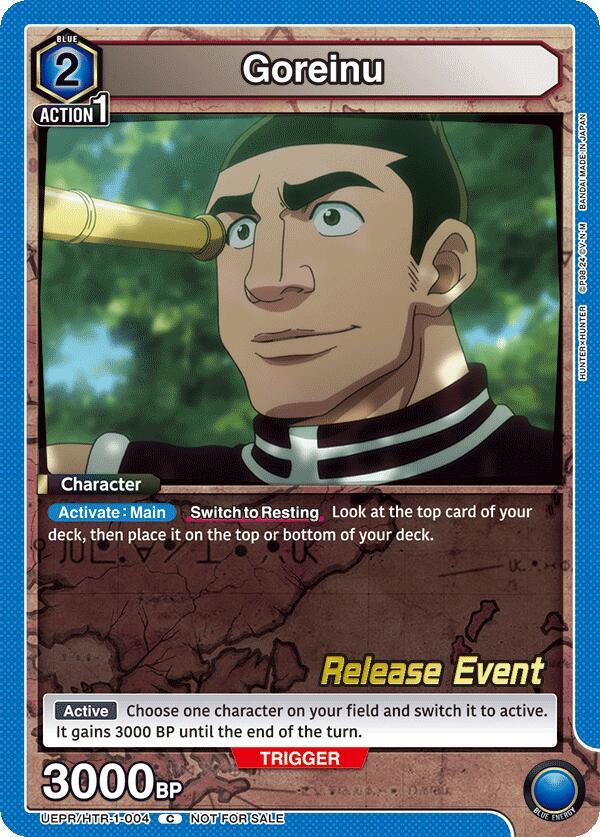 Goreinu UEPR/HTR-1-004 card from UE02BT: HUNTER X HUNTER Release Event Cards