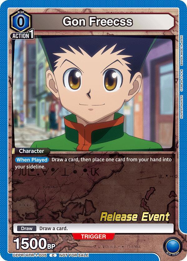 Gon Freecss UEPR/HTR-1-005 card from UE02BT: HUNTER X HUNTER Release Event Cards