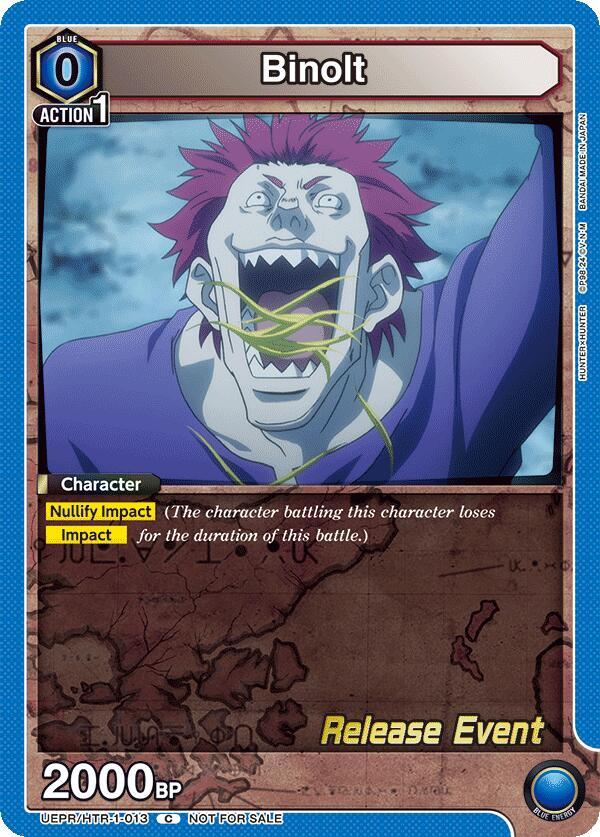 Binolt UEPR/HTR-1-013 card from UE02BT: HUNTER X HUNTER Release Event Cards