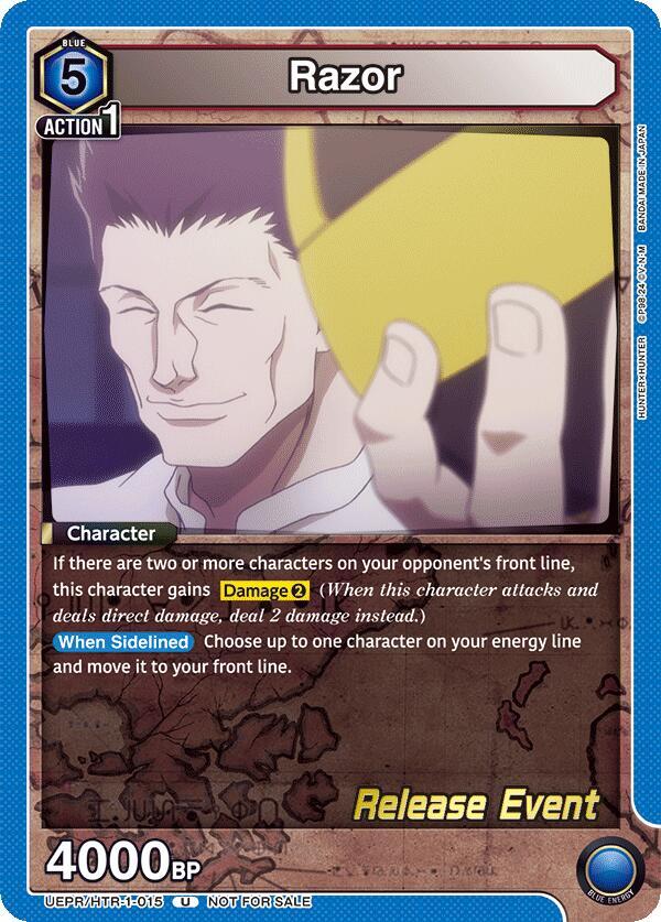 Razor UEPR/HTR-1-015 card from UE02BT: HUNTER X HUNTER Release Event Cards