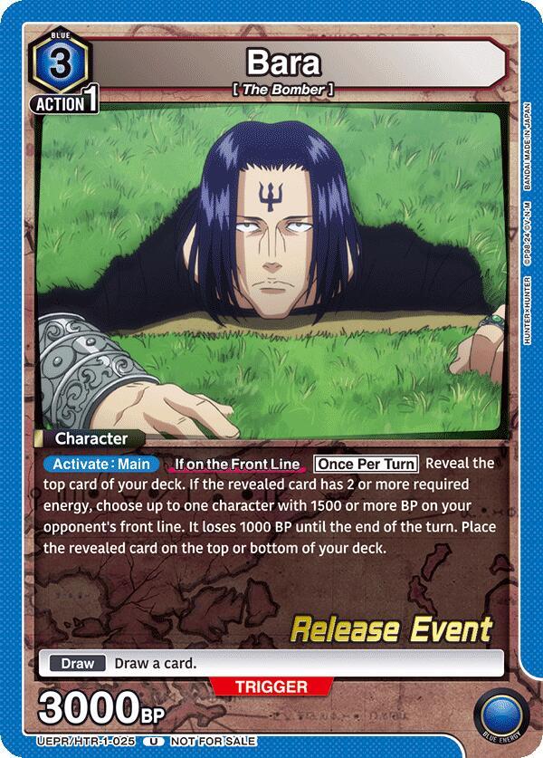Bara UEPR/HTR-1-025 card from UE02BT: HUNTER X HUNTER Release Event Cards