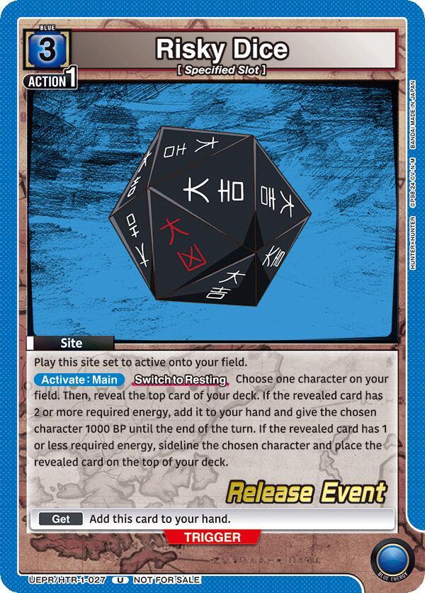 Risky Dice UEPR/HTR-1-027 card from UE02BT: HUNTER X HUNTER Release Event Cards