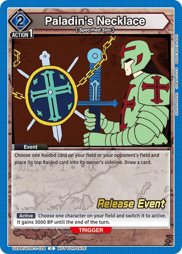 Paladin's Necklace UEPR/HTR-1-028 card from UE02BT: HUNTER X HUNTER Release Event Cards