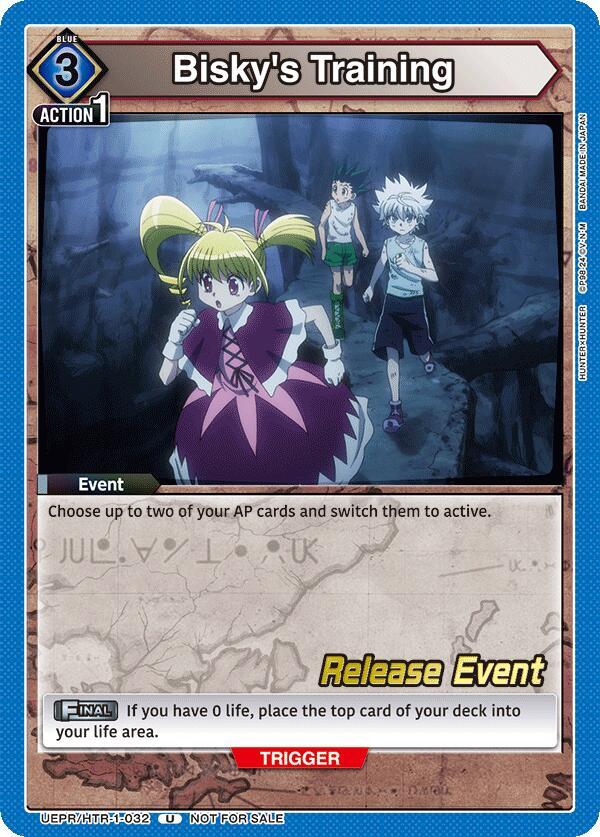 Bisky's Training UEPR/HTR-1-032 card from UE02BT: HUNTER X HUNTER Release Event Cards