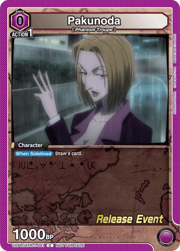 Pakunoda UEPR/HTR-1-041 card from UE02BT: HUNTER X HUNTER Release Event Cards