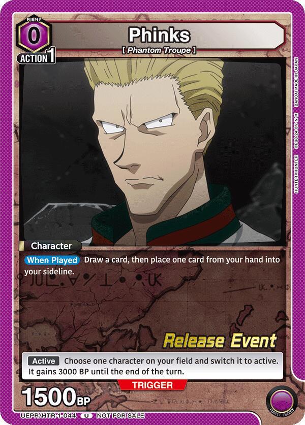 Phinks UEPR/HTR-1-044 card from UE02BT: HUNTER X HUNTER Release Event Cards
