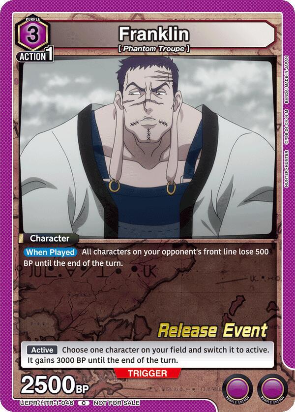 Franklin UEPR/HTR-1-046 card from UE02BT: HUNTER X HUNTER Release Event Cards
