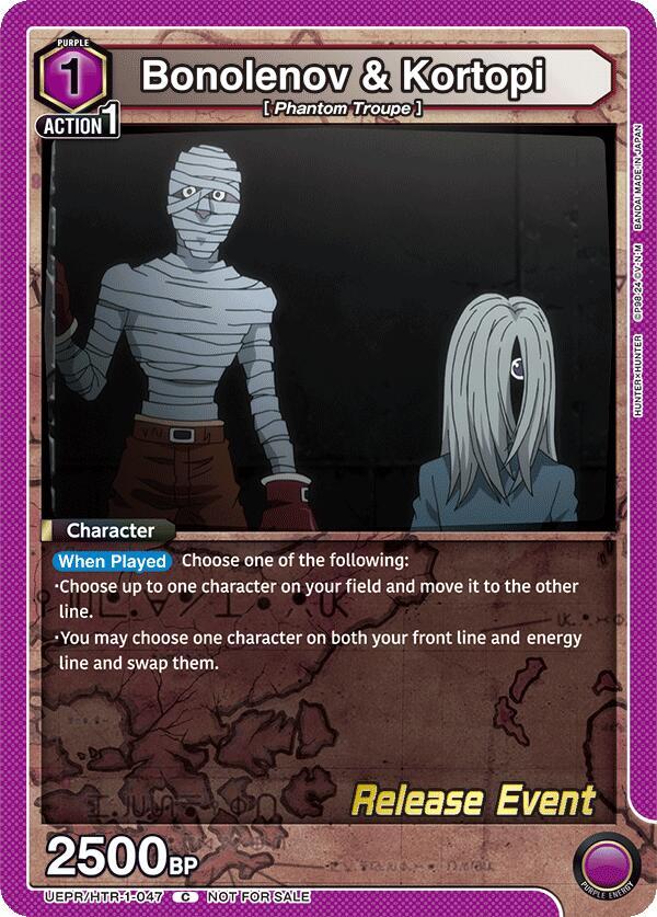 Bonolenov & Kortopi UEPR/HTR-1-047 card from UE02BT: HUNTER X HUNTER Release Event Cards