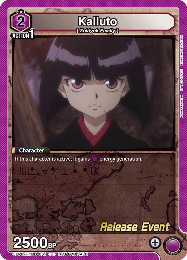 Kalluto UEPR/HTR-1-051 card from UE02BT: HUNTER X HUNTER Release Event Cards