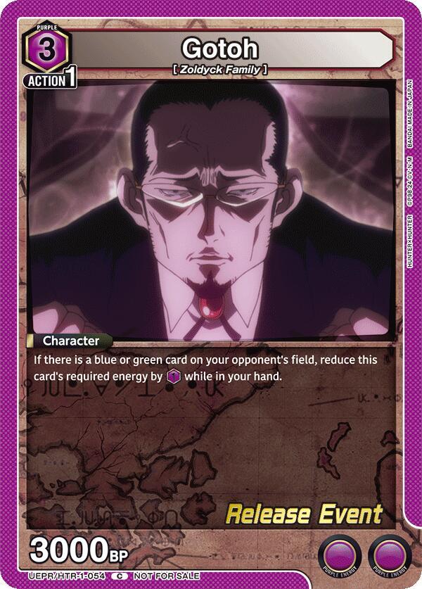 Gotoh UEPR/HTR-1-054 card from UE02BT: HUNTER X HUNTER Release Event Cards