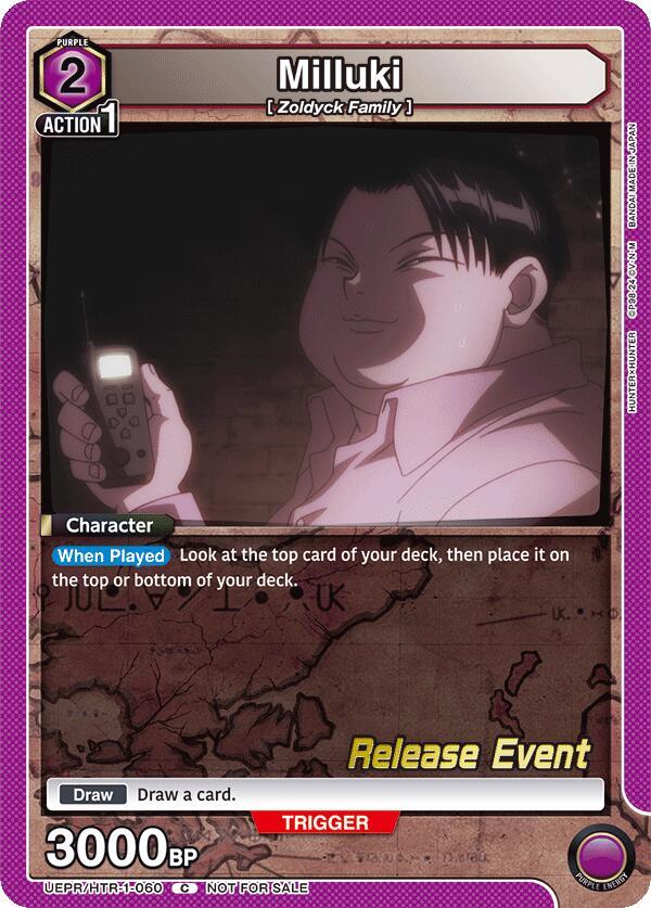 Milluki UEPR/HTR-1-060 card from UE02BT: HUNTER X HUNTER Release Event Cards