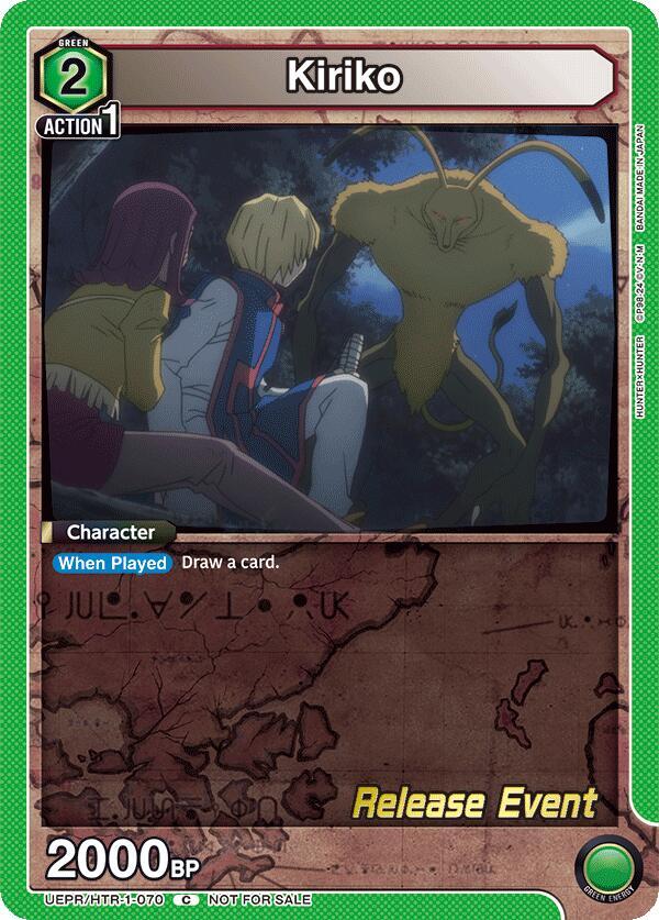 Kiriko UEPR/HTR-1-070 card from UE02BT: HUNTER X HUNTER Release Event Cards