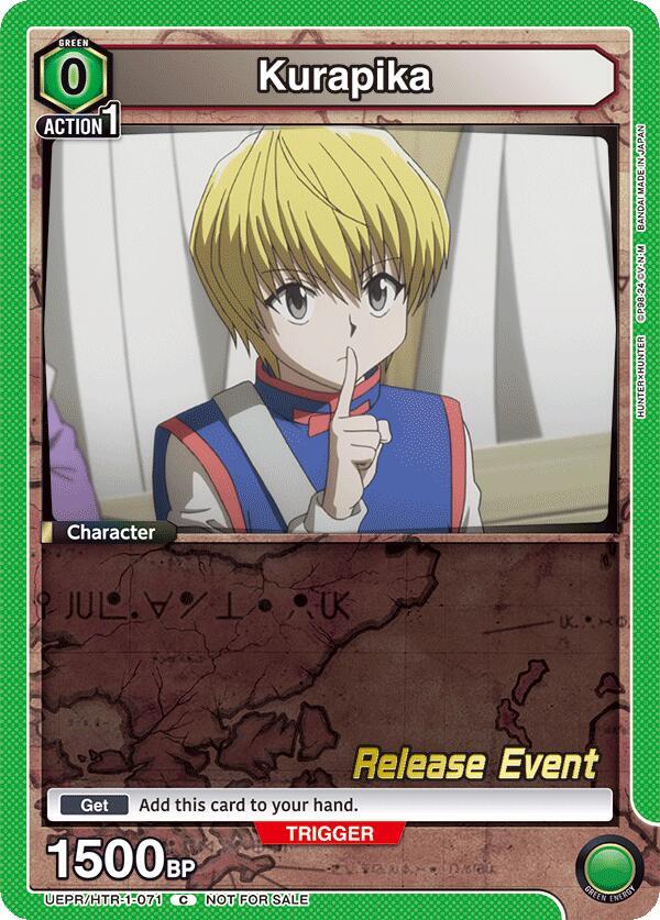 Kurapika UEPR/HTR-1-071 card from UE02BT: HUNTER X HUNTER Release Event Cards