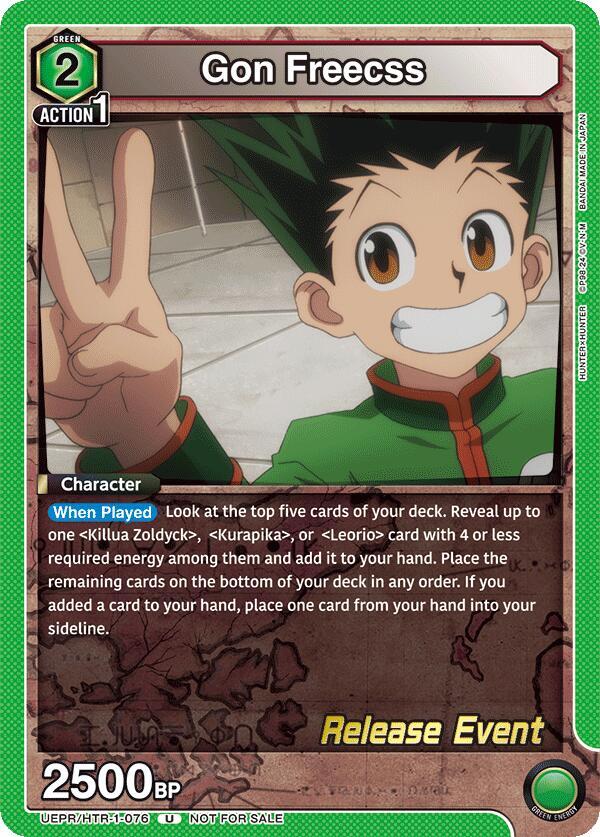 Gon Freecss UEPR/HTR-1-076 card from UE02BT: HUNTER X HUNTER Release Event Cards
