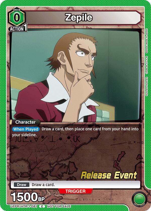 Zepile UEPR/HTR-1-081 card from UE02BT: HUNTER X HUNTER Release Event Cards