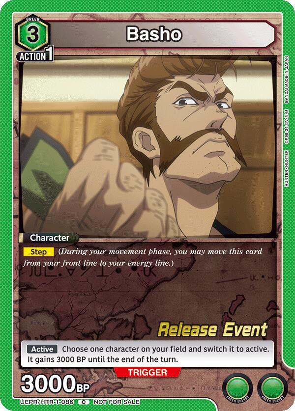 Basho UEPR/HTR-1-086 card from UE02BT: HUNTER X HUNTER Release Event Cards