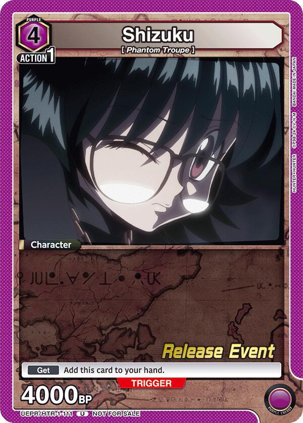 Shizuku UEPR/HTR-1-111 card from UE02BT: HUNTER X HUNTER Release Event Cards