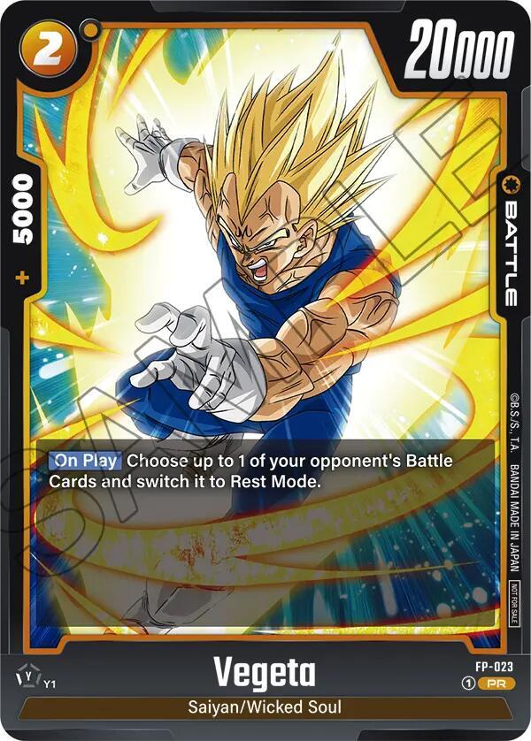 Vegeta FP-023 card from Fusion World Promotion Cards and Packs
