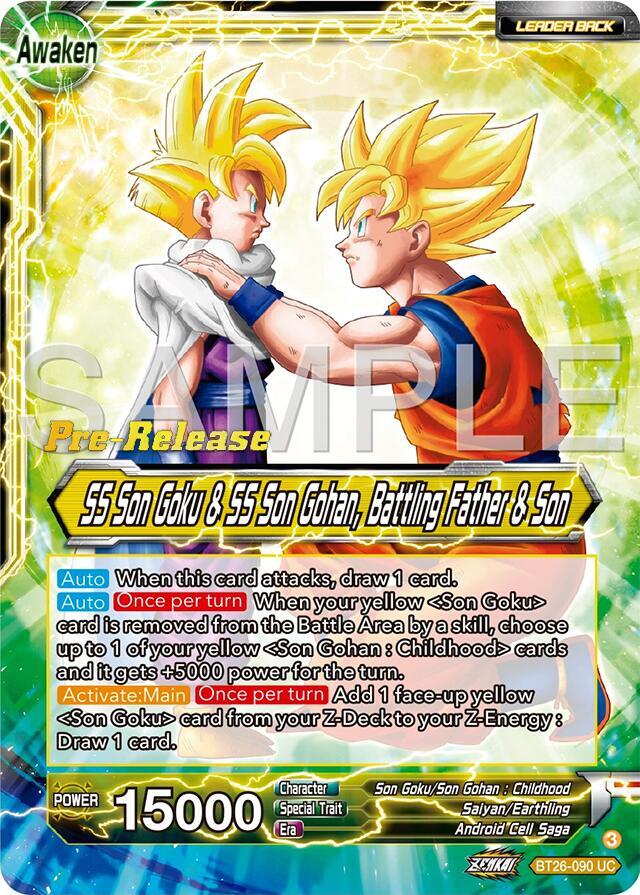 SS Son Goku // SS Son Goku & SS Son Gohan, Battling Father & Son BT26-090 card from Ultimate Advent Pre-Release Cards