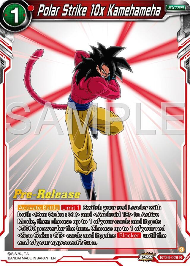 Polar Strike 10x Kamehameha BT26-029 card from Ultimate Advent Pre-Release Cards