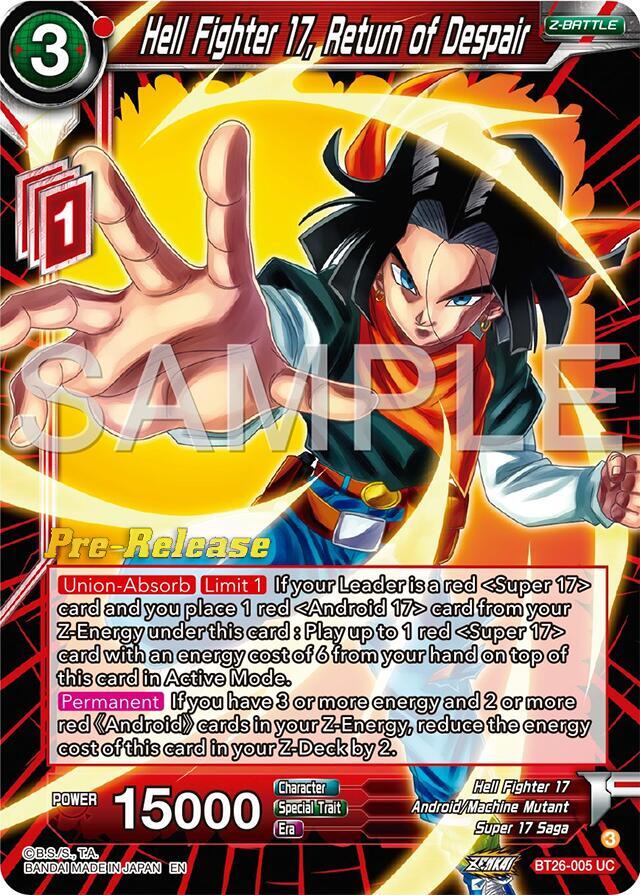 Hell Fighter 17, Return of Despair BT26-005 card from Ultimate Advent Pre-Release Cards