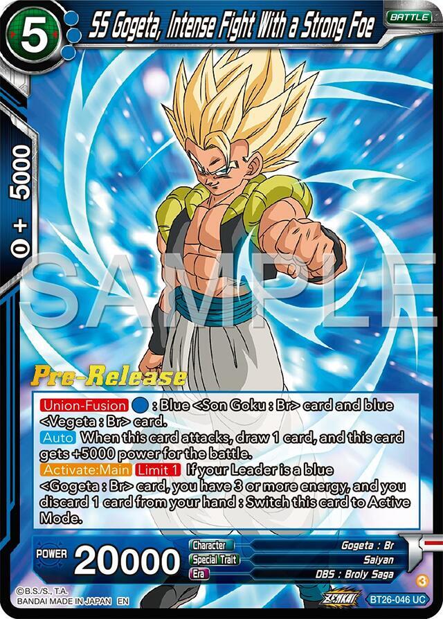 SS Gogeta, Intense Fight With a Strong Foe BT26-046 card from Ultimate Advent Pre-Release Cards