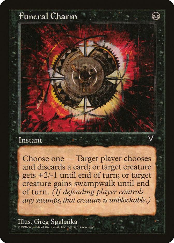 Funeral Charm card from Visions