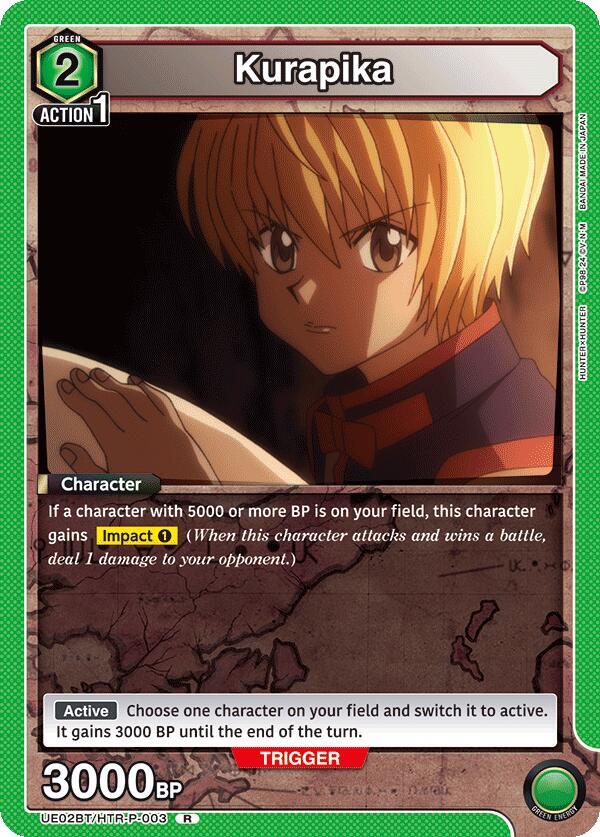Kurapika UE02BT/HTR-P-003 card from UE02BT: HUNTER X HUNTER