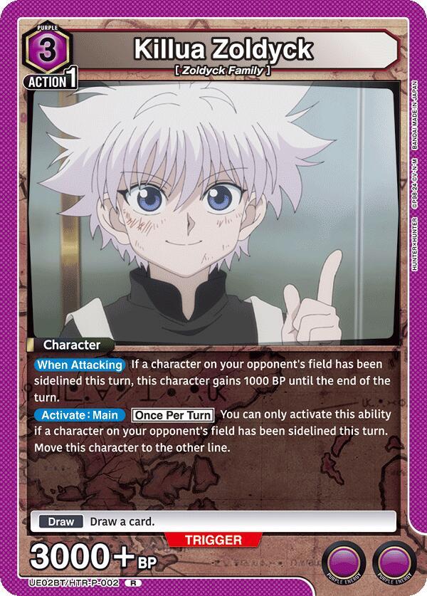 Killua Zoldyck UE02BT/HTR-P-002 card from UE02BT: HUNTER X HUNTER