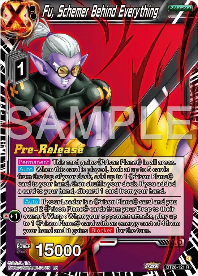 Fu, Schemer Behind Everything BT26-121 card from Ultimate Advent Pre-Release Cards