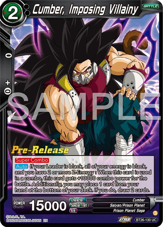 Cumber, Imposing Villainy BT26-130 card from Ultimate Advent Pre-Release Cards