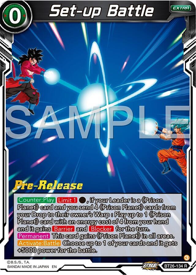 Set-up Battle BT26-134 card from Ultimate Advent Pre-Release Cards