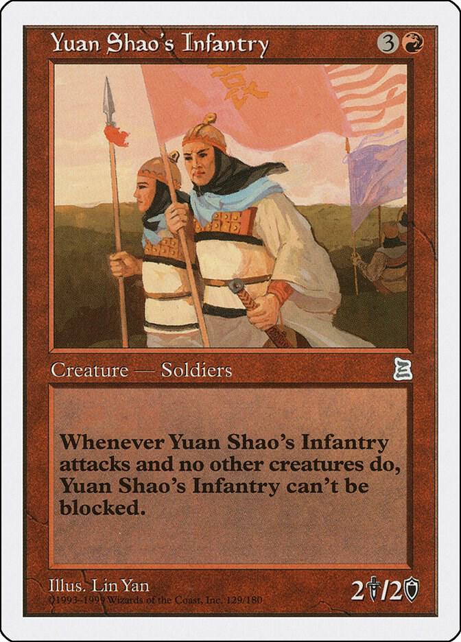 Yuan Shao's Infantry 129 card from Portal Three Kingdoms
