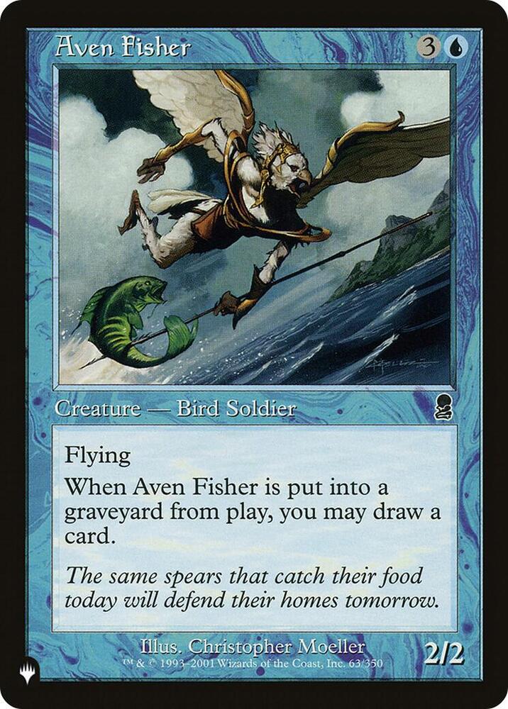 Aven Fisher 63/350 card from The List Reprints