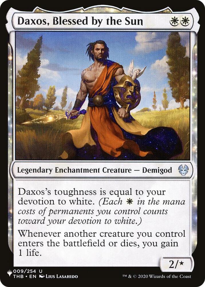 Daxos, Blessed by the Sun 009/254 card from The List Reprints
