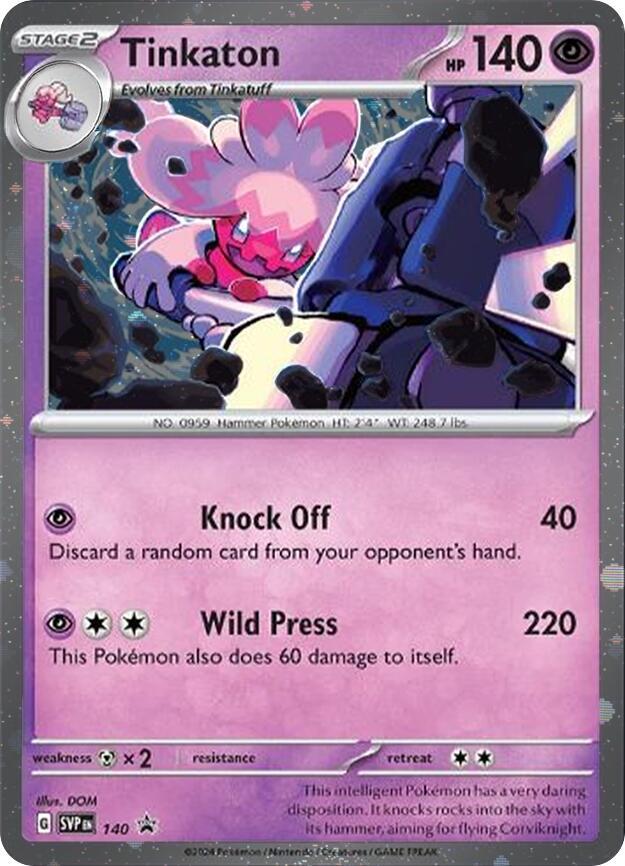 Tinkaton (Cosmo Holo) 140 card from SV: Scarlet & Violet Promo Cards