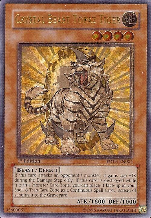 Crystal Beast Topaz Tiger (UTR) FOTB-EN004 card from Force of the Breaker