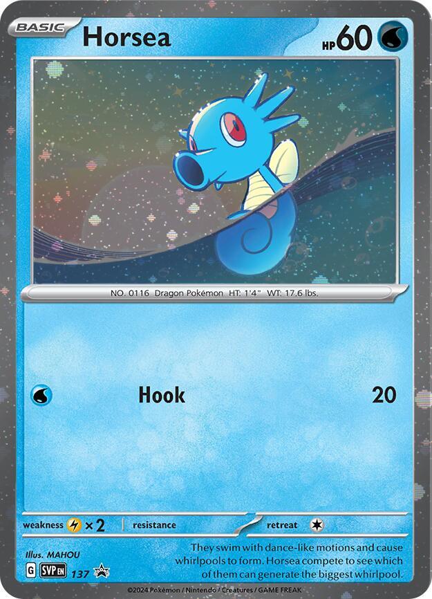 Horsea (Cosmo Holo) 137 card from SV: Scarlet & Violet Promo Cards