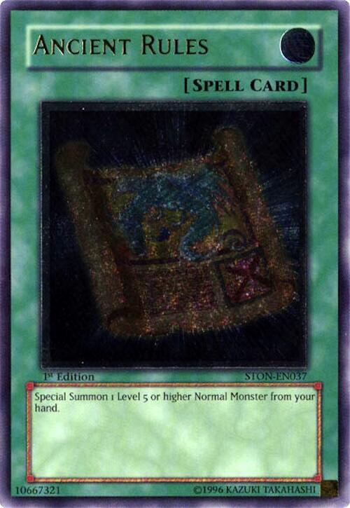 Ancient Rules (UTR) STON-EN037 card from Strike of Neos
