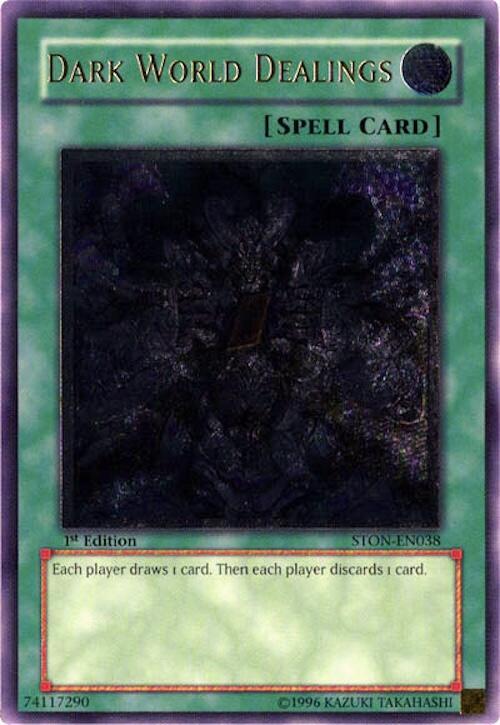 Dark World Dealings (UTR) STON-EN038 card from Strike of Neos
