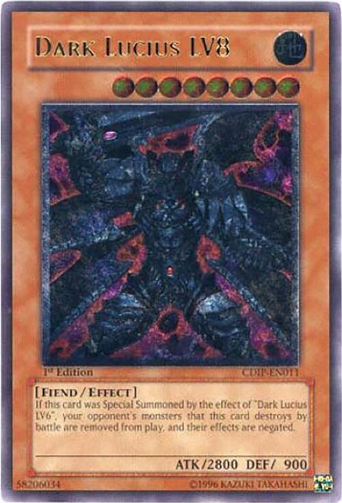 Dark Lucius LV8 (UTR) CDIP-EN011 card from Cyberdark Impact