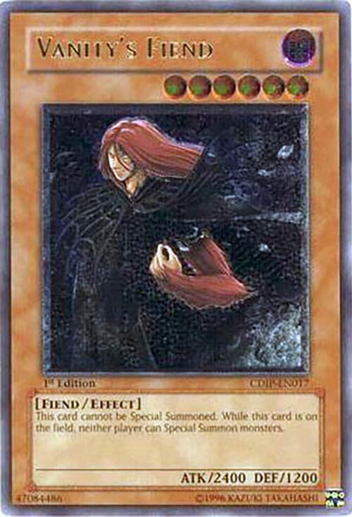 Vanity's Fiend (UTR) CDIP-EN017 card from Cyberdark Impact