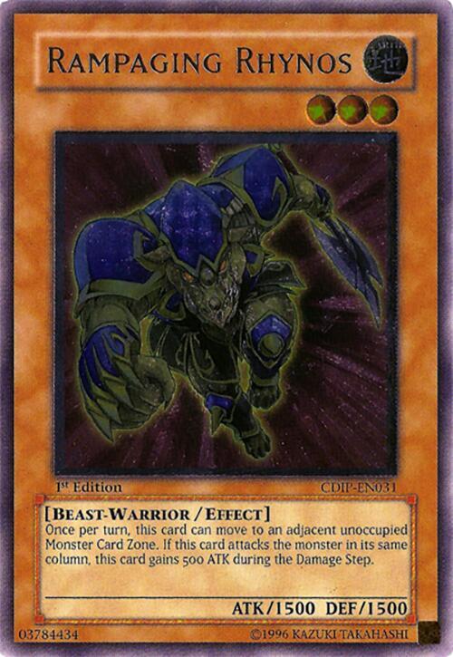 Rampaging Rhynos (UTR) CDIP-EN031 card from Cyberdark Impact